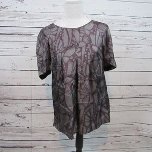 Rebecca Taylor button back 100% silk blouse top
